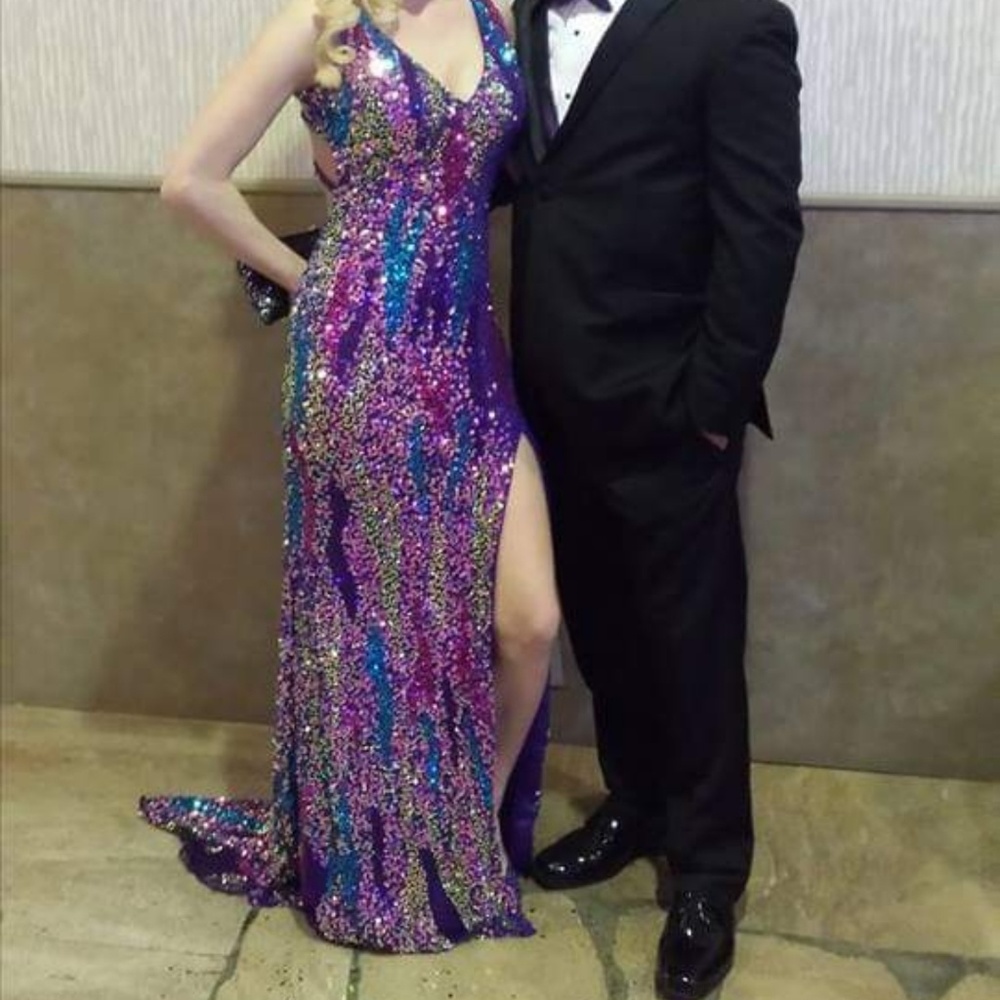 Iridescent Purple Prom Dres